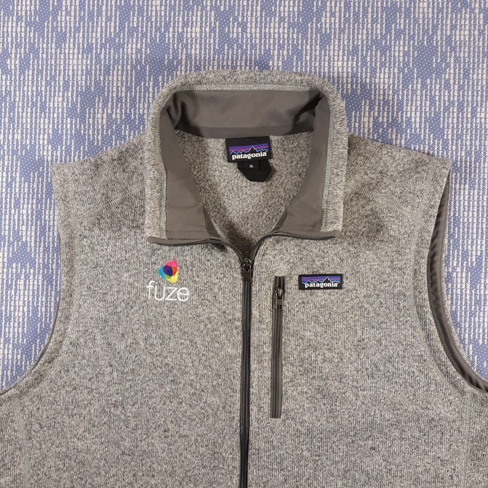 Patagonia Better Sweater Vest Full Zip Fleece Mens XL Gray Outdoor Company Logo - Picture 2 of 10